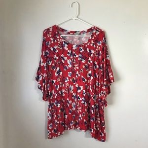 🌻3/25🌻Floral Eyeshadow Tunic Top